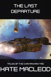 Book cover The Last Departure: episode 12 of the Tales of the Chai Makhani Trio serialized science fiction short stories.