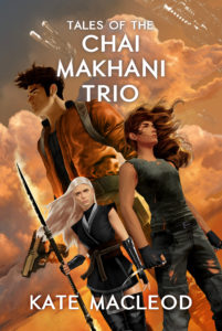 Book cover for young adult science fiction book Tales of the Chai Makhani Trio.